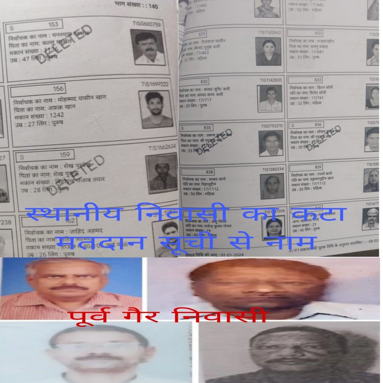 बडा खुलासा रायपुर में स्थानीय निवासियों की मतदाता सूची से नाम हो रहा गायब, किसी बड़ी साज़िश की ओर इशारा