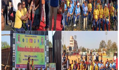 नशे के खिलाफ जागरूकता लाने दिव्यांगों ने खेला क्रिकेट  बिलासपुर ने बेमेतरा को हराकर जीती प्रतियोगिता