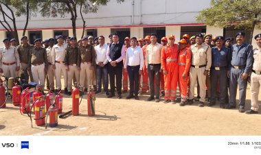 बिलासपुर केंद्रीय जेल में फायर मॉक ड्रिल: आग पर काबू पाने का अभ्यास