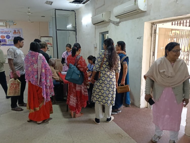 कल्याण भवन में स्वास्थ्य परीक्षण शिविर का आयोजन  स्वस्थ दिन-चर्या ही स्वास्थ्य की कुंजी - श्री ए.के. अम्बस्