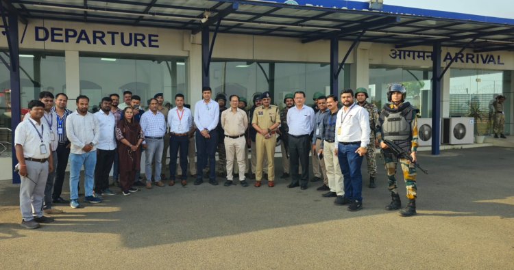 बिलासा एयरपोर्ट पर एंटी हाईजैक मॉक ड्रिल आतंकियों को मार गिराकर यात्रियों को सुरक्षित निकाला
