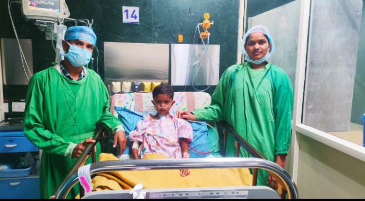 राष्ट्रीय बाल स्वास्थ्य कार्यक्रम के तहत राज्य के बाहर हैदराबाद में हुई जटिल ओपन हार्ट सर्जरी, बची बच्चे की जान