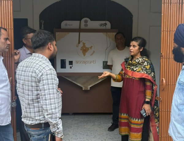 निर्माणाधीन ग्रेन एटीएम का संचालक खाद्य ने किया निरीक्षण   गुणवत्ता एवं समय-सीमा में कार्य पूर्ण करने के दिए निर्देश