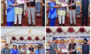 राज्यपाल श्री रमेन डेका ने बिलासपुर के 53 स्काउट-गाइड को राज्य पुरस्कार से किया सम्मानित